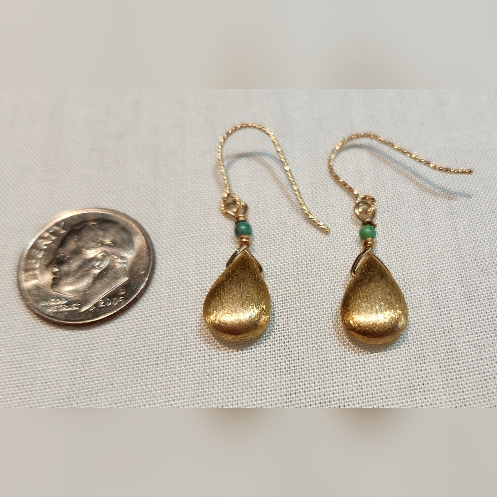 14k gold filled and turquoise earrings
